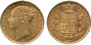1 Соверен Австралия (1788 - 1939) Золото Виктория (1819 - 1901)