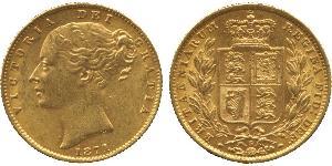 1 Соверен Австралия (1788 - 1939) Золото Виктория (1819 - 1901)