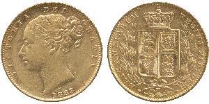 1 Соверен Австралия (1788 - 1939) Золото Виктория (1819 - 1901)