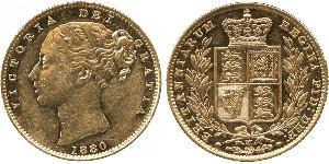 1 Соверен Австралия (1788 - 1939) Золото Виктория (1819 - 1901)