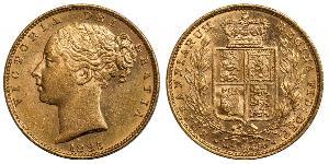 1 Соверен Австралия (1788 - 1939) Золото Виктория (1819 - 1901)