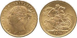 1 Соверен Австралия (1788 - 1939) Золото Виктория (1819 - 1901)