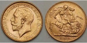 1 Соверен Австралия (1788 - 1939) Золото Георг V (1865-1936)