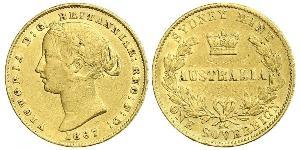 1 Соверен Австралія (1788 - 1939) Золото Вікторія (1819 - 1901)