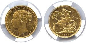 1 Соверен Австралія (1788 - 1939) Золото Вікторія (1819 - 1901)