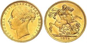1 Соверен Австралія (1788 - 1939) Золото Вікторія (1819 - 1901)