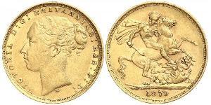 1 Соверен Австралія (1788 - 1939) Золото Вікторія (1819 - 1901)