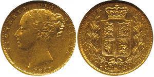 1 Соверен Австралія (1788 - 1939) Золото Вікторія (1819 - 1901)