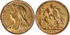 1 Соверен Австралія (1788 - 1939) Золото Вікторія (1819 - 1901)