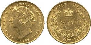 1 Соверен Австралія (1788 - 1939) Золото Вікторія (1819 - 1901)