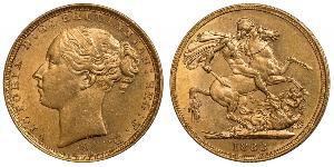 1 Соверен Австралія (1788 - 1939) Золото Вікторія (1819 - 1901)