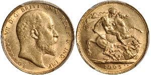 1 Соверен Австралія (1788 - 1939) Золото Едвард VII (1841-1910)