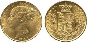 1 Соверен Австралія (1788 - 1939) Золото Вікторія (1819 - 1901)