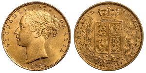 1 Соверен Австралія (1788 - 1939) Золото Вікторія (1819 - 1901)