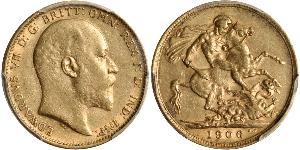 1 Соверен Австралія (1788 - 1939) Золото Едвард VII (1841-1910)