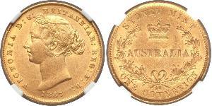 1 Соверен Австралія (1788 - 1939) Золото Вікторія (1819 - 1901)