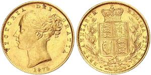 1 Соверен Австралія (1788 - 1939) Золото Вікторія (1819 - 1901)
