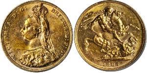 1 Соверен Австралія (1788 - 1939) Золото Вікторія (1819 - 1901)
