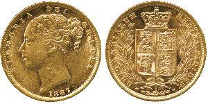 1 Соверен Австралія (1788 - 1939) Золото Вікторія (1819 - 1901)