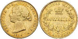 1 Соверен Австралія (1788 - 1939) Золото Вікторія (1819 - 1901)