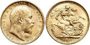 1 Соверен Австралія (1788 - 1939) Золото Едвард VII (1841-1910)