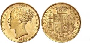 1 Соверен Австралія (1788 - 1939) Золото Вікторія (1819 - 1901)