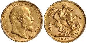 1 Соверен Австралія (1788 - 1939) Золото Едвард VII (1841-1910)