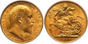1 Соверен Австралія (1788 - 1939) Золото Едвард VII (1841-1910)