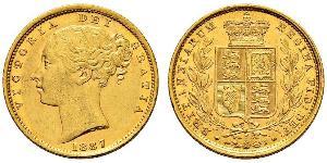 1 Соверен Австралія (1788 - 1939) Золото Вікторія (1819 - 1901)