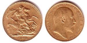 1 Соверен Австралія (1788 - 1939) Золото Едвард VII (1841-1910)
