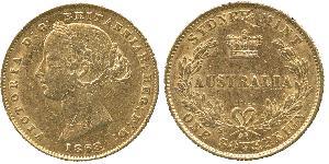1 Соверен Австралія (1788 - 1939) Золото Вікторія (1819 - 1901)
