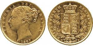 1 Соверен Австралія (1788 - 1939) Золото Вікторія (1819 - 1901)