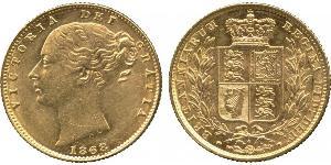 1 Соверен Австралія (1788 - 1939) Золото Вікторія (1819 - 1901)