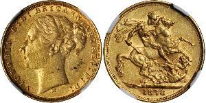 1 Соверен Австралія (1788 - 1939) Золото Вікторія (1819 - 1901)