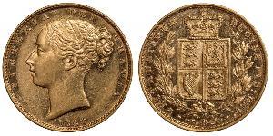 1 Соверен Австралія (1788 - 1939) Золото Вікторія (1819 - 1901)