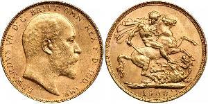 1 Соверен Австралія (1788 - 1939) Золото Едвард VII (1841-1910)