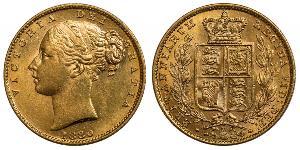 1 Соверен Австралія (1788 - 1939) Золото Вікторія (1819 - 1901)