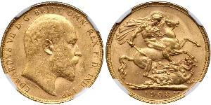 1 Соверен Австралія (1788 - 1939) Золото Едвард VII (1841-1910)