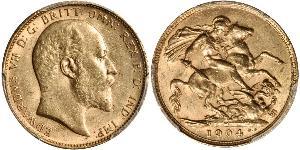 1 Соверен Австралія (1788 - 1939) Золото Едвард VII (1841-1910)
