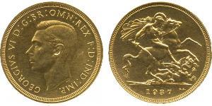 1 Соверен Велика Британія (1922-) Золото Георг VI (1895-1952)