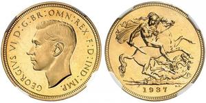 1 Соверен Велика Британія (1922-) Золото Георг VI (1895-1952)