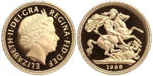 1 Соверен Велика Британія  Золото Єлизавета II (1926-2022)