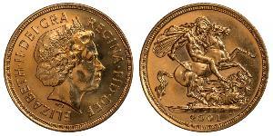 1 Соверен Великобритания  Золото Елизавета II (1926-2022)