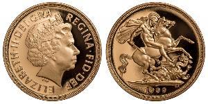 1 Соверен Великобритания  Золото Елизавета II (1926-2022)