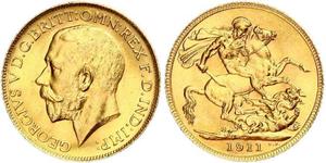 1 Соверен Канада Золото Георг V (1865-1936)