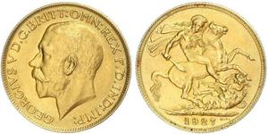 1 Соверен Південно-Африканська Республіка (1910 - ) Золото Георг V (1865-1936)
