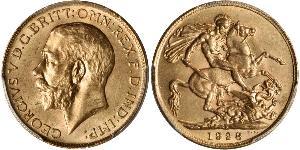 1 Соверен Південно-Африканська Республіка (1910 - ) Золото Георг V (1865-1936)