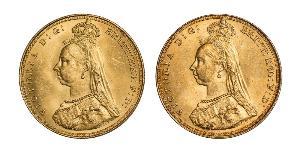 1 Соверен Соединённое королевство Великобритании и Ирландии (1801-1922) Золото Виктория (1819 - 1901)