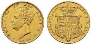 1 Соверен Соединённое королевство Великобритании и Ирландии (1801-1922) Золото Георг IV (1762-1830)