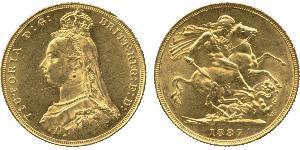 1 Соверен Сполучене королівство Великобританії та Ірландії (1801-1922) Золото Вікторія (1819 - 1901)